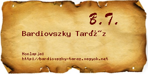 Bardiovszky Taráz névjegykártya